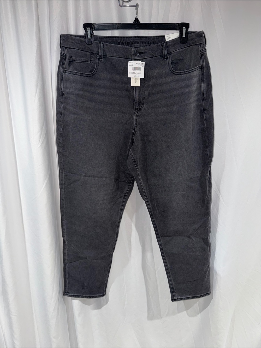 American Eagle Jeans Curvy Stretch Mom Jean Black Obsidian 20